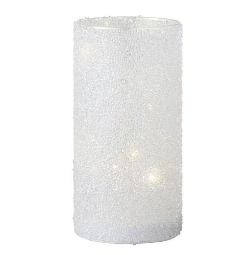 Photophore à LED verre blanc Licia H 20 cm - Photo n°2; ?>