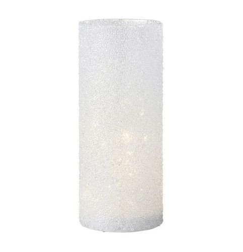 Photophore à LED verre blanc Licia H 25 cm - Photo n°2; ?>