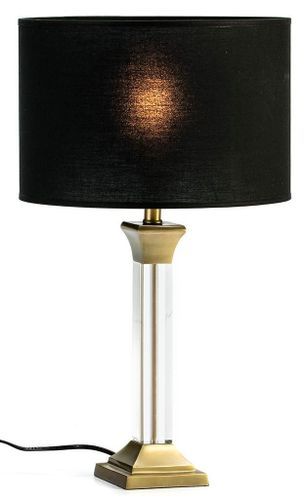 Pied de lampe acrylique et métal doré Vego H 36 cm - Photo n°2; ?>