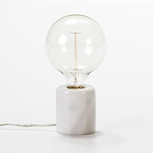 Pied de lampe marbre blanc Koétie H 9 cm - Photo n°2; ?>