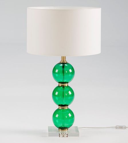 Pied de lampe verre vert Patricias - Photo n°2; ?>