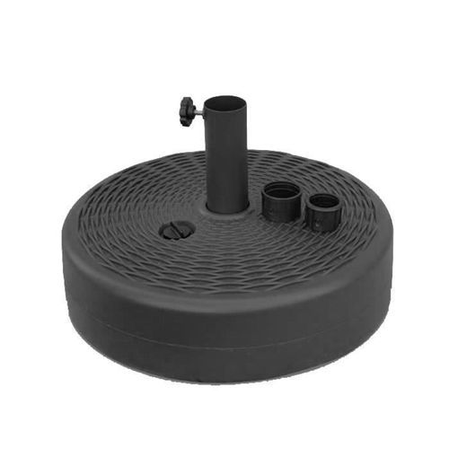 Pied de parasol a lester en plastique - Noir - Photo n°2; ?>