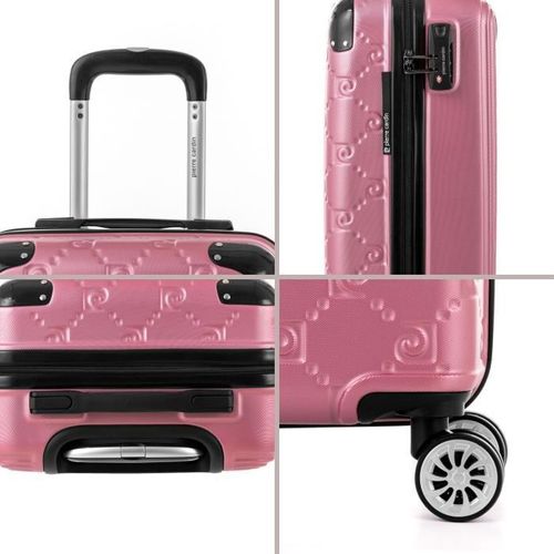 PIERRE CARDIN Ensemble de 2 Valises 55/75cm avec 8 Roues Or Rose - Photo n°3; ?>