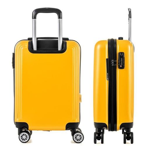PIERRE CARDIN Set de 2 Valises 55/75cm avec 8 roues + 2 Organisateurs Moutarde - Photo n°2; ?>