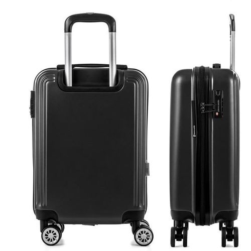 PIERRE CARDIN Set de 2 Valises 55/75cm avec 8 roues + 2 Organisateurs Noir - Photo n°2; ?>
