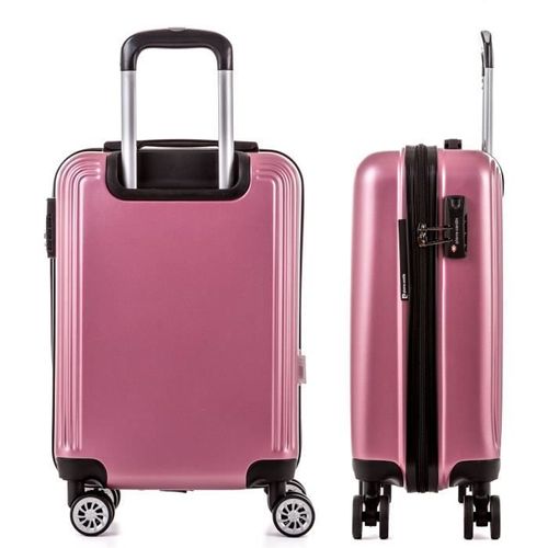 PIERRE CARDIN Set de 2 Valises 55/75cm avec 8 roues + 2 Organisateurs Rose - Photo n°2; ?>