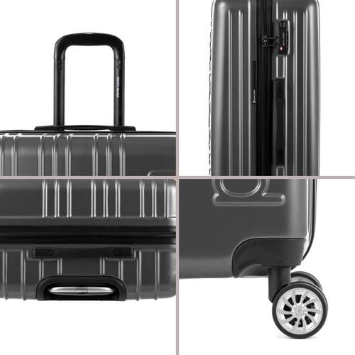 PIERRE CARDIN Valise Grande Taille - 75 cm - 8 Roues - Gris foncé - Photo n°3; ?>