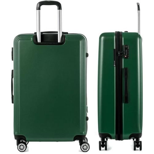 PIERRE CARDIN Valise Grande Taille 75cm avec 8 Roues + Organisateur Vert - Photo n°2; ?>