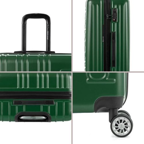 PIERRE CARDIN Valise Grande Taille 75cm avec 8 Roues Vert - Photo n°3; ?>