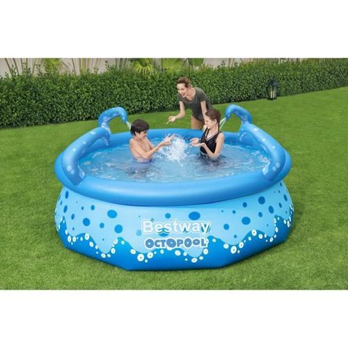 Piscine hors sol autoportante BESTWAY - Fast Set Pieuvre Octopool - 274 x 76 cm - Ronde (Livrée avec un patch de réparation) - Photo n°2; ?>