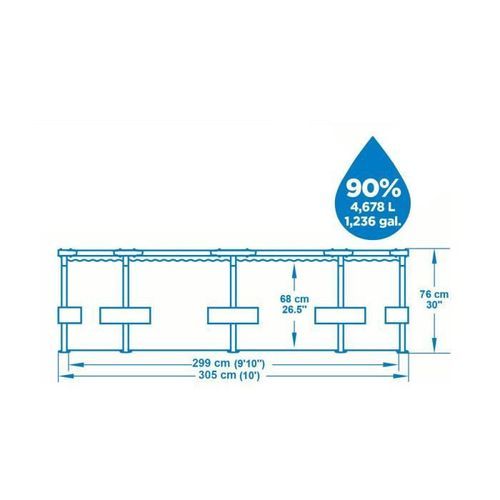 Piscine Hors-sol Tubulaire Bestway Steel Pro Max 305x76 cm Épurateur a Cartouche de 1 249 L/H - Photo n°2; ?>