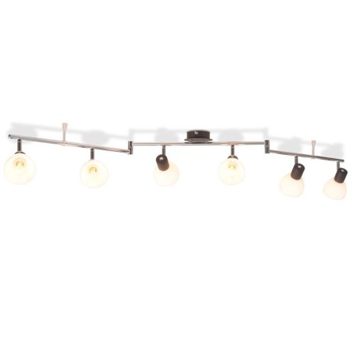 Plafonnier avec 6 projecteurs E14 Noir - Photo n°3; ?>