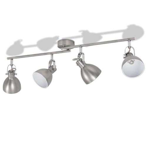 Plafonnier pour 4 ampoules E14 Gris - Photo n°2; ?>