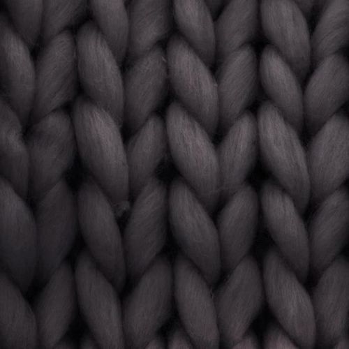 Plaid en maille XL coloris - 125x150 cm - Gris anthracite - Photo n°2; ?>