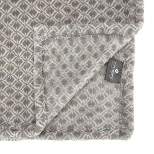 Plaid Flanelle Imprimé Otto 125 x 150 cm - Gris - Photo n°2; ?>