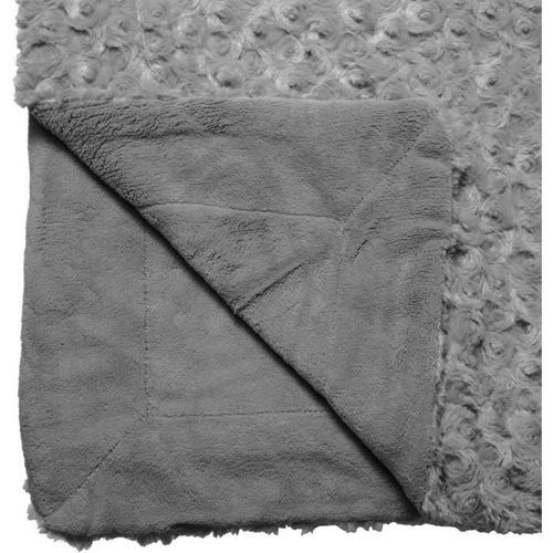 Plaid fourrure bouclée - 120 x 160 cm - Gris ardoise - Photo n°2; ?>