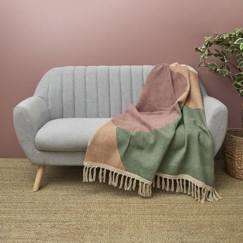 Plaid Poesie Formelle M6 - 120 x 150 cm - Coton - Multicolore - HOME DECO FACTORY - Photo n°2; ?>