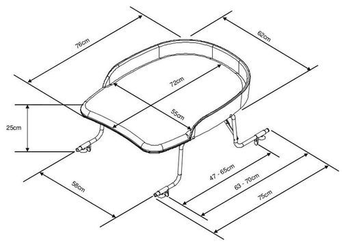 Plan à langer pliable étoiles argent Sarah - Photo n°2; ?>