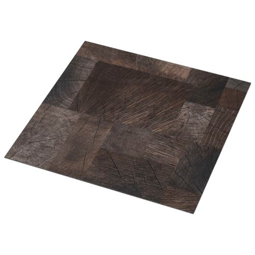 Planche de plancher autoadhésif PVC5,11m² Marron structure bois - Photo n°2; ?>