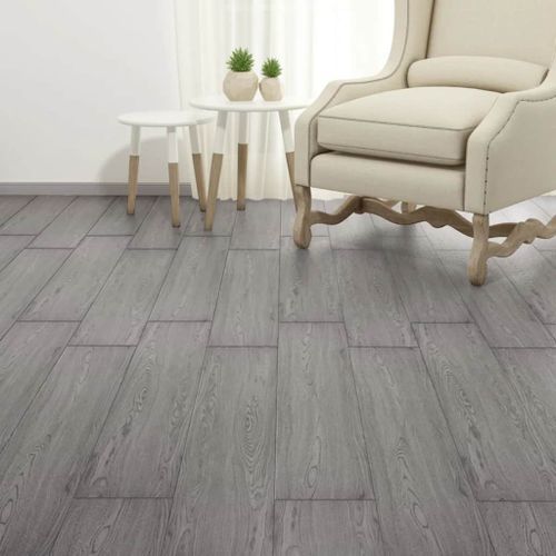 Planche de plancher PVC 5,26 m² 2 mm Gris foncé - Photo n°2; ?>