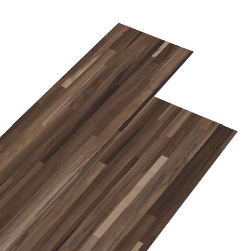 Planche de plancher PVC autoadhésif 5,21 m² 2 mm Marron rayé - Photo n°2; ?>