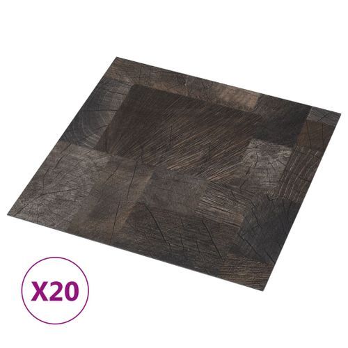 Planche plancher autoadhésive 20pcs PVC 1,86m² Structure à bois - Photo n°2; ?>