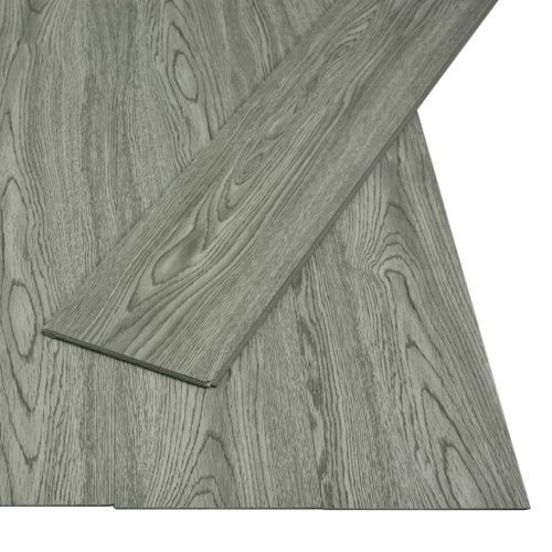 Plancher à enclenchement 3,51 m² 4 mm PVC Gris - Photo n°2; ?>