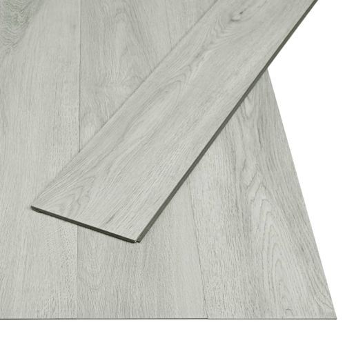 Plancher à enclenchement 3,51 m² 4 mm PVC Gris clair - Photo n°2; ?>