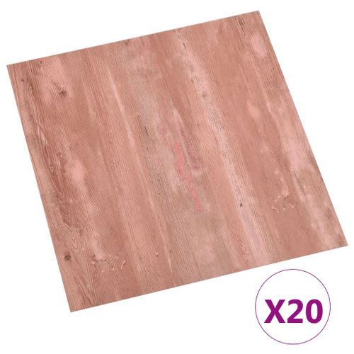 Planches de plancher autoadhésives 20 pcs PVC 1,86 m² Rouge - Photo n°2; ?>