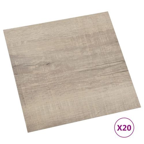 Planches de plancher autoadhésives 20 pcs PVC 1,86 m² Taupe 3 - Photo n°2; ?>