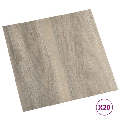 Planches de plancher autoadhésives 20 pcs PVC 1,86 m² Taupe 2 - Photo n°2; ?>