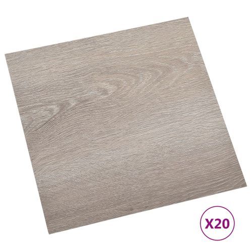 Planches de plancher autoadhésives 20 pcs PVC 1,86 m² Taupe - Photo n°2; ?>