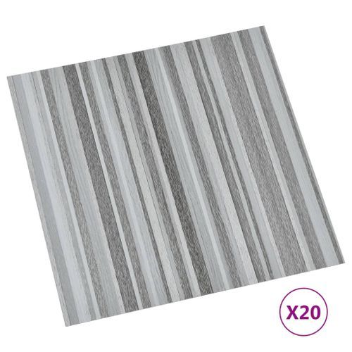 Planches de plancher autoadhésives 20 pcs PVC 1,86m² Gris clair 5 - Photo n°2; ?>