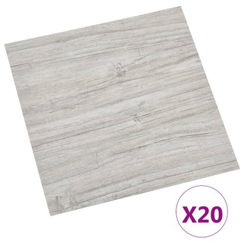 Planches de plancher autoadhésives 20 pcs PVC 1,86m² Gris clair 3 - Photo n°2; ?>