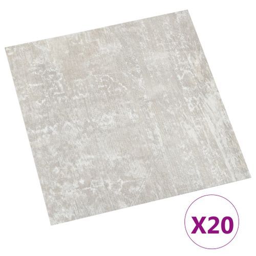 Planches de plancher autoadhésives 20 pcs PVC 1,86m² Gris clair - Photo n°2; ?>