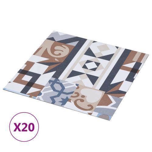 Planches de plancher autoadhésives 20 pcs PVC 1,86m² Motif mono - Photo n°2; ?>