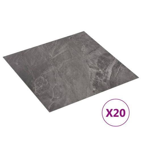 Planches de plancher autoadhésives 20 pcs PVC 1,86m² Motif noir - Photo n°2; ?>