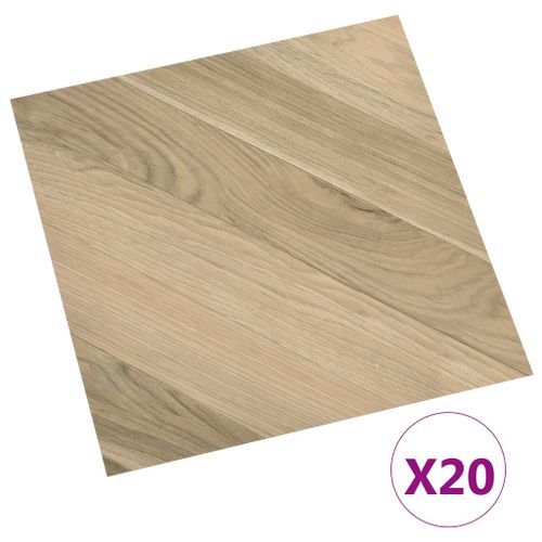 Planches de plancher autoadhésives 20pcs PVC 1,86m² Marron rayé - Photo n°2; ?>