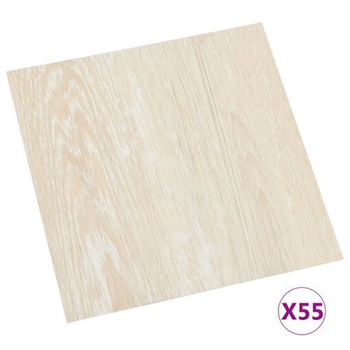 Planches de plancher autoadhésives 55 pcs PVC 5,11 m² Beige 2 - Photo n°2; ?>