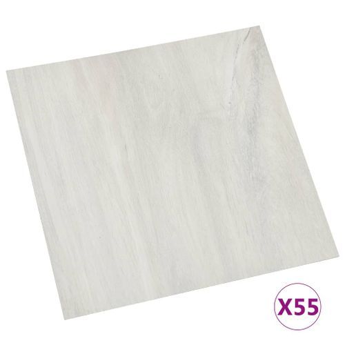 Planches de plancher autoadhésives 55 pcs PVC 5,11 m² Crème 2 - Photo n°2; ?>