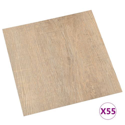 Planches de plancher autoadhésives 55 pcs PVC 5,11 m² Marron 9 - Photo n°2; ?>