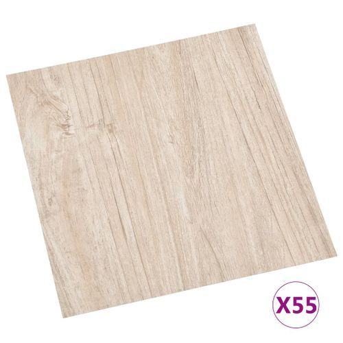 Planches de plancher autoadhésives 55 pcs PVC 5,11 m² Marron 2 - Photo n°2; ?>