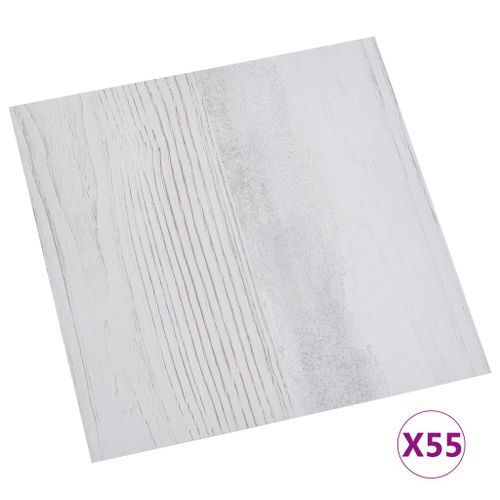 Planches de plancher autoadhésives 55 pcs PVC 5,11m² Gris clair 5 - Photo n°2; ?>