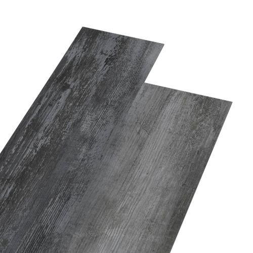 Planches de plancher PVC 4,46 m² 3 mm Autoadhésif Gris brillant - Photo n°2; ?>