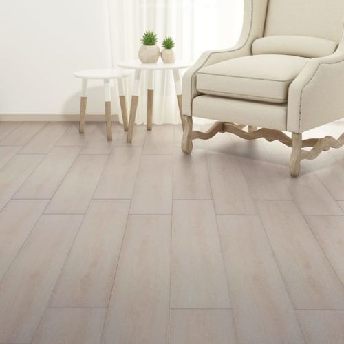 Planches de plancher PVC 4,46 m² 3 mm Blanc chêne classique - Photo n°2; ?>