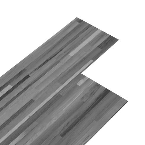 Planches de plancher PVC 4,46 m² 3 mm Gris rayé - Photo n°2; ?>