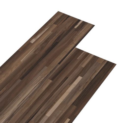 Planches de plancher PVC 5,02 m² 2 mm Autoadhésif Marron rayé - Photo n°2; ?>