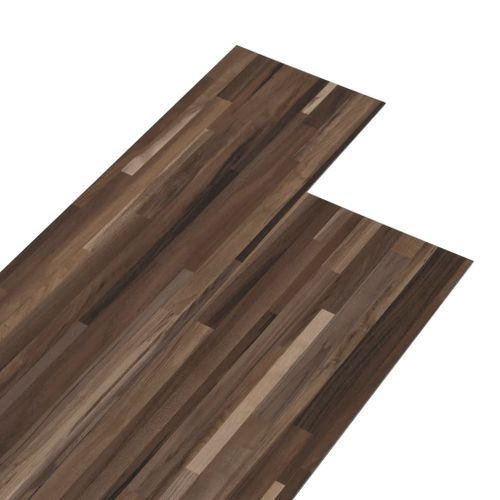 Planches de plancher PVC 5,26 m² 2 mm Marron rayé - Photo n°2; ?>