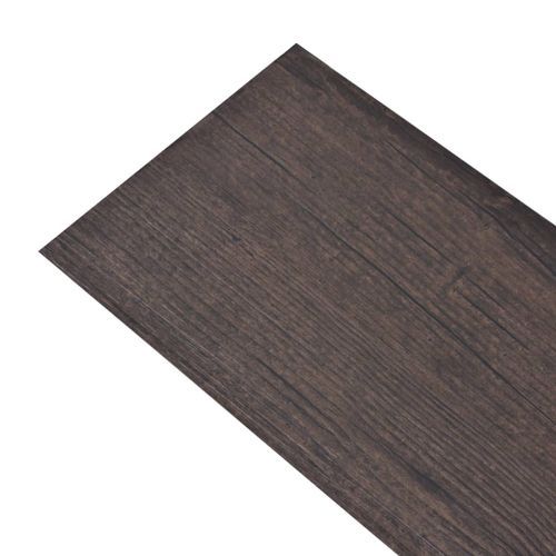 Planches de plancher PVC autoadhésif 2,51 m² 2 mm Marron foncé - Photo n°3; ?>