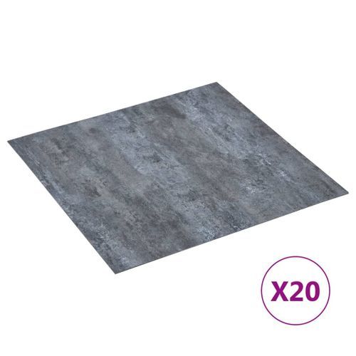 Planches plancher autoadhésives 20 pcs PVC 1,86 m² Marbre gris - Photo n°2; ?>